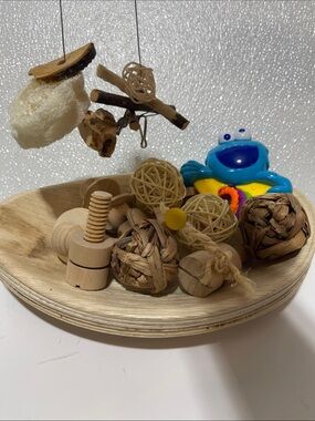 5/$25 Bunny Toys Natural Wood & Rattan Chew Toys for Bunnies and Small Animals